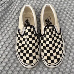 Vans Black and White Checkerboard Slip-Ons